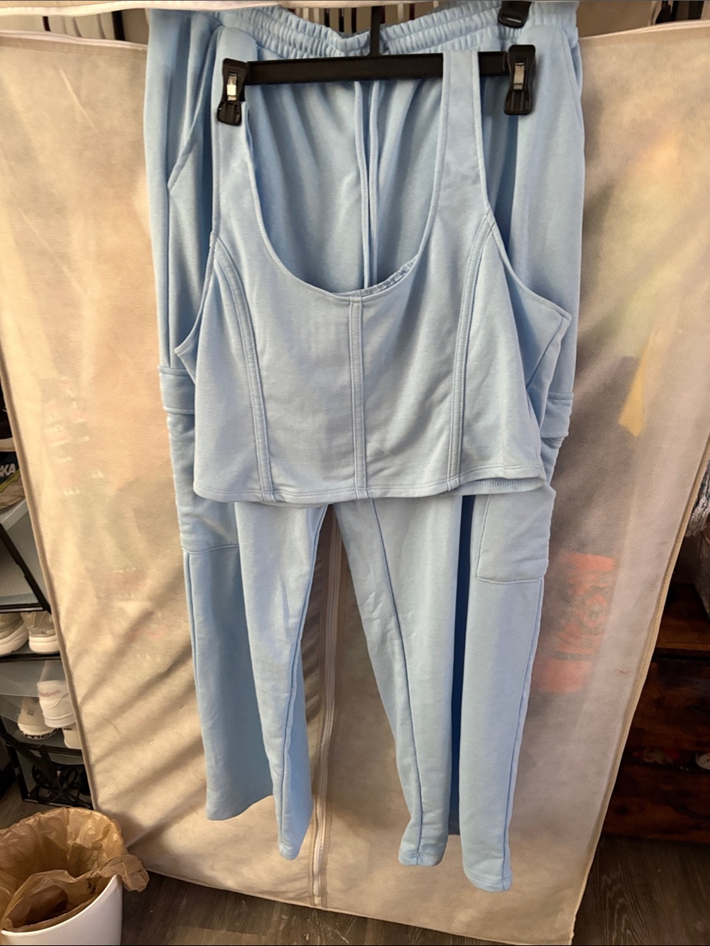 No Boundaries Light Blue Tank Top & Leggings Set
